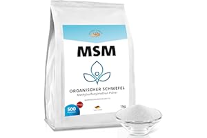 ‎GOLDEN PEANUT GOLDEN PEANUT MSM 1 kg, Methylsulfonylmethan, höchste Reinheit, organischer Schwefel ohne Zusätze und Rieselhilfen