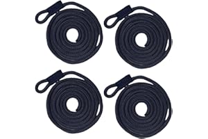 LOVIVER 4Pcs Boat Fender Lines, Inflatable Marine Bumpers Mooring Rope Lines