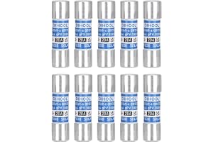 DIHOOL PV-säkring 20a DC 1000V 10 x 38 20 kA säkringar högspänning säkringsrör flink finsäkring för solsolcellsansökningar solcellsbelysning (10-pack)