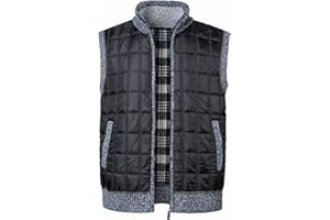 Yukirtiq Gilet Maglione da Uomo Caldo Pullover Casual Senza Maniche Gilet in Pile Cardigan da Uomo Invernale Gilet Fatti a Maglia con Cerniera