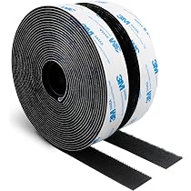 Ruban Auto-Adhésif Crochets Et Boucles 3M - 2cm X 3m - 2 Rouleaux - Forte Adhérence Pour Maison/Bureau/Voiture