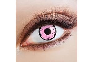 aricona Kontaktlinsen - Lentes de contacto de color rosa lentes de color sin dioptrías para carnaval, Anime, Manga, Cosplay, 2 piezas