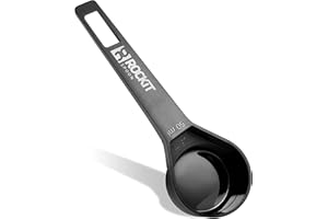 ROCKITZ Messlöffel mit genialer 2-Stufen Skala für 25ml + 50ml Messung für Küche und kochen, Kaffee, Creatine, Protein Pulver Scoop