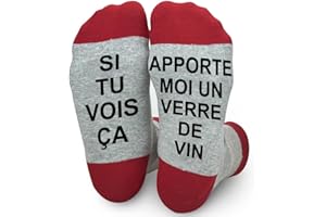 FLYWORLD Chaussettes fantasie Noël Chaussettes Drôles Chaussettes Courtes Fantaisie Cadeaux Nouveauté pour Les Amateurs Homme Femme Couple Funny Socks