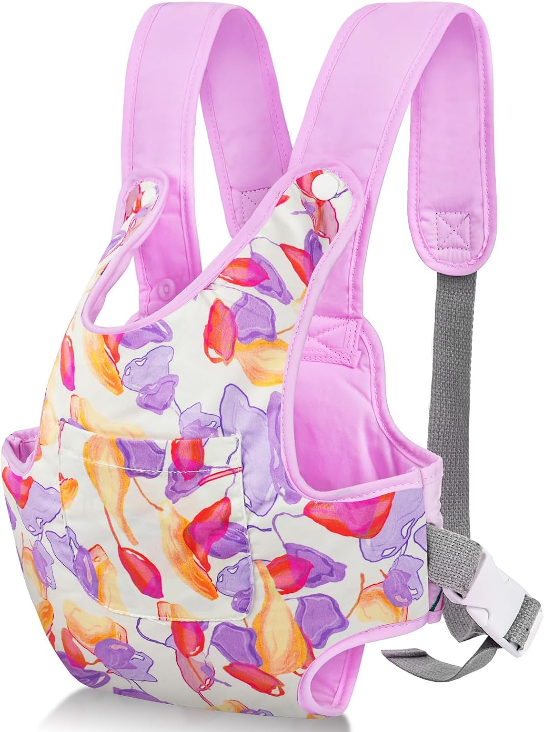 Aolso Baby Doll Carrier, Soft Cotton Front and Back Carrying with Adjustable Straps for Baby, 14" to 18" Doll Carrier Seat for Baby Born, Dolls Accessories for Kids (Purple)