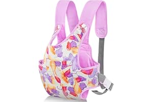 Aolso Baby Doll Carrier, Soft Cotton Front and Back Carrying with Adjustable Straps for Baby, 14" to 18" Doll Carrier Seat for Baby Born, Dolls Accessories for Kids (Purple)
