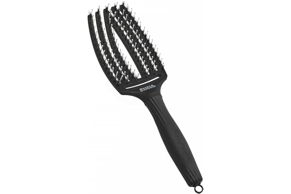 Olivia Garden Fingerbrush Care Iconic - Detangling Hairbrush with Boar & Nylon Bristles for Ultimate Shine & Smooth Styling