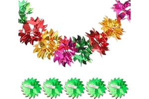 YCFISH 5 Pcs Christmas Ceiling Decorations, Foil Christmas Decorations Ceiling, Xmas Tree Hanging Foil Garlands Decoration, Foils Christmass Decoration for Xmas & New Year Decor, Xmass Party Banner