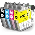 Cartouche D'encre Noir Compatible Brother LC421XL - Pour Imprimantes DCP-J1050DW, J1140DW, MFC-J1010DW