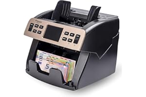 beeplo b8000 | Contadora Totalizadora y Detector de Billetes Euro | Detección 100% Fiable | Pantalla LCD a Color | Totaliza 8 Divisas, Incluido USD | Garantía 4 Años