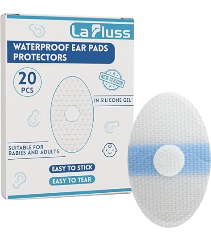 IOPJLK Waterdichte oorpatches voor kinderen, 100 stuks, oorbeschermers, ultradun, transparant, waterdicht, douche-, zwemmen, surfen