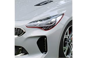 ‎FINEST FOLIA Devil Eye® Scheinwerferfolie rot Zierstreifen Dekor Dekorleiste Folie Flexibel für Scheinwerfer Kfz Auto Zubehör Selbstklebend KX004 (Kompatibel mit KIA Stinger ab 2017)