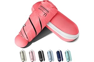 BAODINI Mini parapluie de voyage pour sac à main avec étui Petit parapluie compact de poche léger avec protection contre les UV pour les femmes, les enfants et les hommes