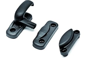 ESINPLAST Chiudi anta per finestre a battente Chiocciola in poliammide (Nero)