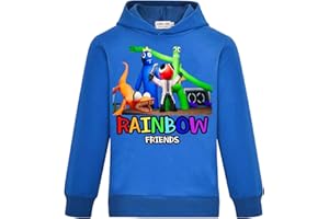 TONGQUD Rainbow Friends Sweat à capuche graphique pour garçons et filles Noir