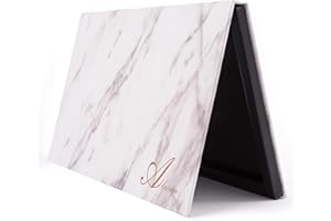 Allwon Palette magnétique de maquillage vide de marbre avec le miroir pour la poudre de fard à paupières de fard à paupières