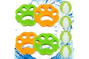FYNDORS Pet Hair Remover for Laundry, 8 Pack Laundry Balls Hair Catcher Washing Machine Lint Remover Reusable - Pet Fur Laundry Catcher Hair Remover for Laundry Bedding