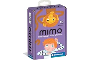 Clementoni - Mimo, Mazzo di 50 Carte per Imitare Pose e Indovinare l'Azione, per Bambini 4+ Anni e Tutta la Famiglia, 2-6 Giocatori, Idea Regalo Made in Italy, Lingua Italiana, 16174