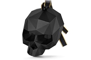 PAPAPANDA Decoración de Calavera Adorno de Halloween Colgante geométrico Skull Negro 8cm árbol Ventana Deco (1)