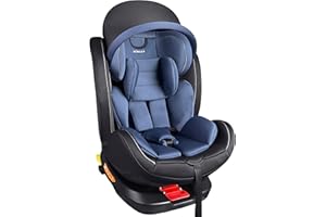 XOMAX XZ-16 Siège enfant pivotant à 360° avec ISOFIX et fonction couchée I Évolutif de 0 à 36 kg 0-12 ans Groupe 0/1/2/3 I Harnais 5 points et harnais 3 points I ECE R129 i-Size