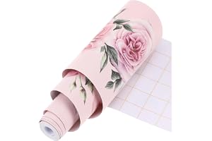 HAMPPLIES Blomsterbård Väggdekal Självhäftande för Badrum Kök Hem Stilren Design Hållbar och Lätt att Rengöra