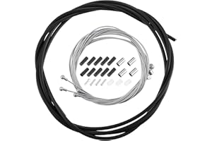 LEUSO 4 PCS Universal Bike Inner Brake Cable Housing Kit for Road/Mountain Bike, Replacing Brake and Shift Cables (Black)