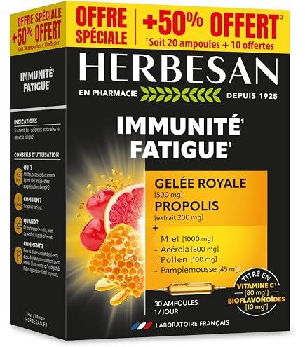 Vitavéa Boost Gelée Royale Ginseng Acérola - 20 Ampoules, Valable Jusqu'à 04/2026, Neuf