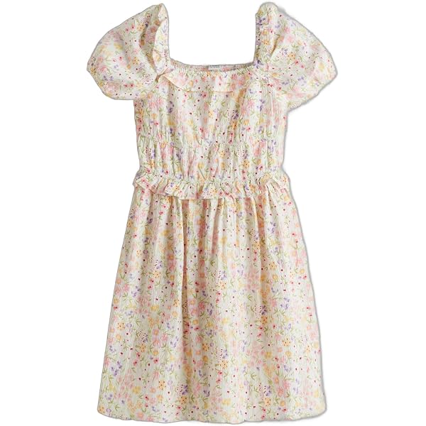 lc waikiki ladies dresses Girl Crew Neck Patterned Dress 12-13 Years - Ecru Printed: Buy Online at Best Price in Egypt rachel green yellow dress