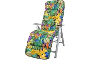 Kettler Polen KETTtex 8194 Auflage Relaxliegen Kreta Papagei bunt Sitzpolster 175x50x8 cm (ohne Liege)