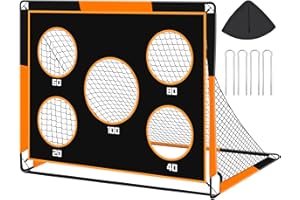 Gofady 2-in-1 Fußballtor für Kinder – Tragbares & Stabiles Fussballtore mit 5 Zielbereichen, Faltbares Design, Tragetasche, Garten, Park, Strand