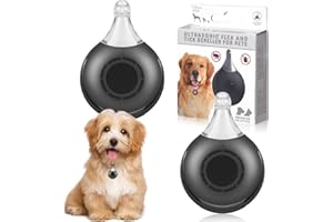Kittmip 3 Pcs Ultrasonic Tick and Flea Repeller Flea and Tick Treatment Dog Tick Repellent Pest Control for Dogs Cats Outdoor Home