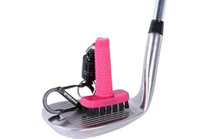 Grooveit MiniG Dry Scrubber - Mini Golf Club Brush - Heavy-Duty Nylon Bristles - 3-Yr Warranty - Part of Any Golf Club Cleaning Kit - Detachable Magnetic Groove Cleaner Tool