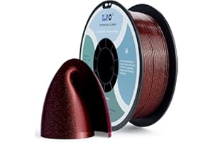 ZIRO PLA Glitter Filament 1.75mm 3D Drucker Filament PLA 1.75mm Diamant Serie 1KG, Dimensional Accuracy +/- 0.03mm, Diamant Rot