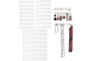 OHYER 27 Pezzi Orecchini Collana Hanger Holder Organizer per Gioielli Adesivo Gioielli Appeso Supporto di Visualizzazione Appendiabiti Organizer per Gioielli per Orecchini Collane Orologi Display