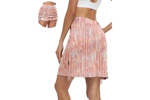 Soneven Gonna con Pantaloni da Donna, Lunghezza al Ginocchio, Corta, Gonna da Tennis, Gonna da Trekking da Donna, con Pantaloncini Interni, Gonna Sportiva da Tennis, con Tasche e Coulisse Regolabile