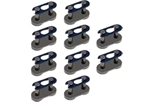 EMSea 10pcs Chaîne Maître 420 Connexion en Acier Maillon de Chaînes Fendu Clip Connecter Joint Lien Rechange pour Moto