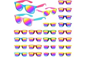 Gifts2U Sonnenbrille Partybrille, Neon Sonnenbrille Kinder Sonnenbrillen Set Brillen Spaßbrille Lustige Party Brille für Strand Partypool Partyzubehör Jungen Mädchen Kinder Party
