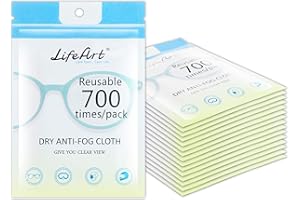 LIFEART 15 Pack Anti-Fog Wipe, Eyeglasses Cleaning Cloths, Cleaning Wipe for Eyeglasses, Tablets, Screens, Lens Wipe for Camera Lenses