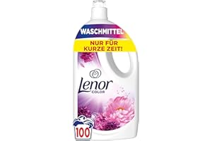 ‎LENOR Lenor Flüssigwaschmittel, 100 Waschladungen, Blütentraum, Colorwaschmittel, Langanhaltende Frische & Geruchsentfernung Bei Kaltwäsche