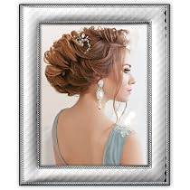 Cornice Da Tavolo PIENZA In Argento Placcato - Made In Italy, Per Foto 20x25 Cm, Posizionabile Orizzontalmente