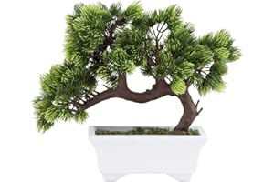 JUVALE Sztuczne drzewko bonsai do japońskiego ogrodu zen, dekoracja domu, 26 x 13 x 24 cm