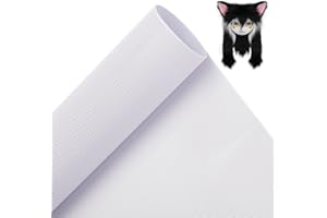 BENECREAT Custom Fursuit Eye Mesh, 100x30cm White PVC Sublimated Net 0.8mm Waterproof Printable Mesh for Furries Cosplay, Art Dolls, Sculptures, Props, Fursuits, Craft Making