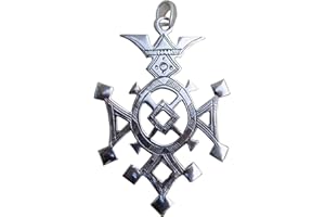 BIJOUX TOUAREGS COOPÉRATIVE "LA GAZELLE DU DÉSERT" Croix du Sud Touareg Agadez "Tchintabaraden " en argent massif estampillée 925 et Cordon Cuir TOU07