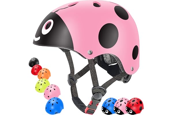 Casque pour Enfants Casque Confortable réglable de sécurité pour garçons et Filles pour Rouleau, Scooter, Planche à roulettes, vélo (3-8 Ans)