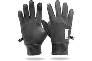 JAMILA Jamigloves Guanti Moto Invernali Touch Screen Antivento, Guanti Termici Antiscivolo, Guanti Scooter Idrorepellenti per Moto, Corsa, Ciclismo, Escursionismo, Waterproof,Trekking