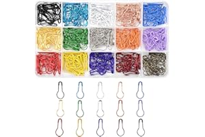 RAPIDBOK 450 Pièces Épingles Ampoules Métal, Marqueurs Tricot Gourdes Pinces de Sécurité pour Vêtements et Fabrication d’Artisanat Bricolage avec Boîte de Rangement