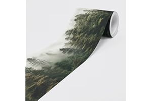 Dimex Selbstklebende Bordüre WALD - Tapetenbordüre Wandbordüre - Dekorative Wandtatto für Wände, Möbel, Decken, Tapeten, Türen - auf 5 m x 0,15 m je Rolle