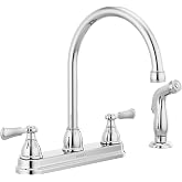 Peerless P2865LF Elmhurst Sprey G&uuml;verte Montajlı İki Kulplu Mutfak Bataryası, Krom