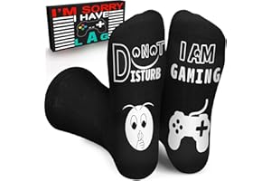 UNEEDME Gaming Socks Funny Novelty Gifts for Men Christmas Stocking Fillers, Funny Socks Personalised Gaming Gifts for Boys Teenage Women Dad Birthday Christmas Presents, Thermal Cotton Socks Gamer Gifts Son