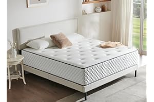 Sleremind Matratze 140x200 cm, Taschenfederkernmatratze Härtegrad H3 mittelfest, 7 Zonen Matratzen mit hochwertigem Komfortschaum, Rückenentlastende, Rollmatratze Höhe 22cm